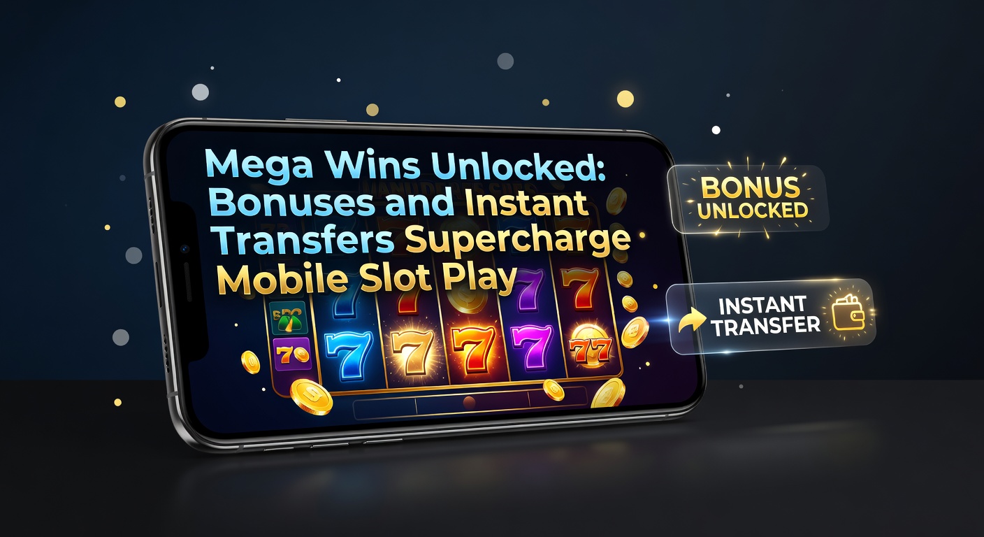 Speler viert mega winst op mobiel slot met bonussen en snelle storting zichtbaar op scherm