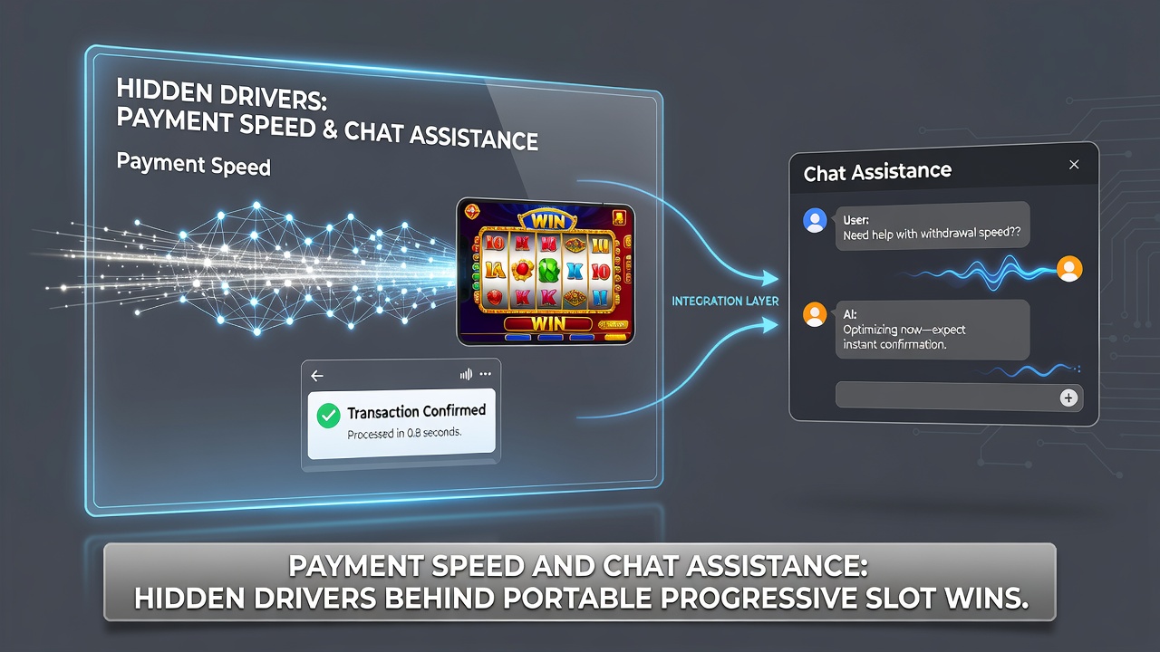 Live chat interface en snelle betalingsopties op een mobiel progressief slot platform