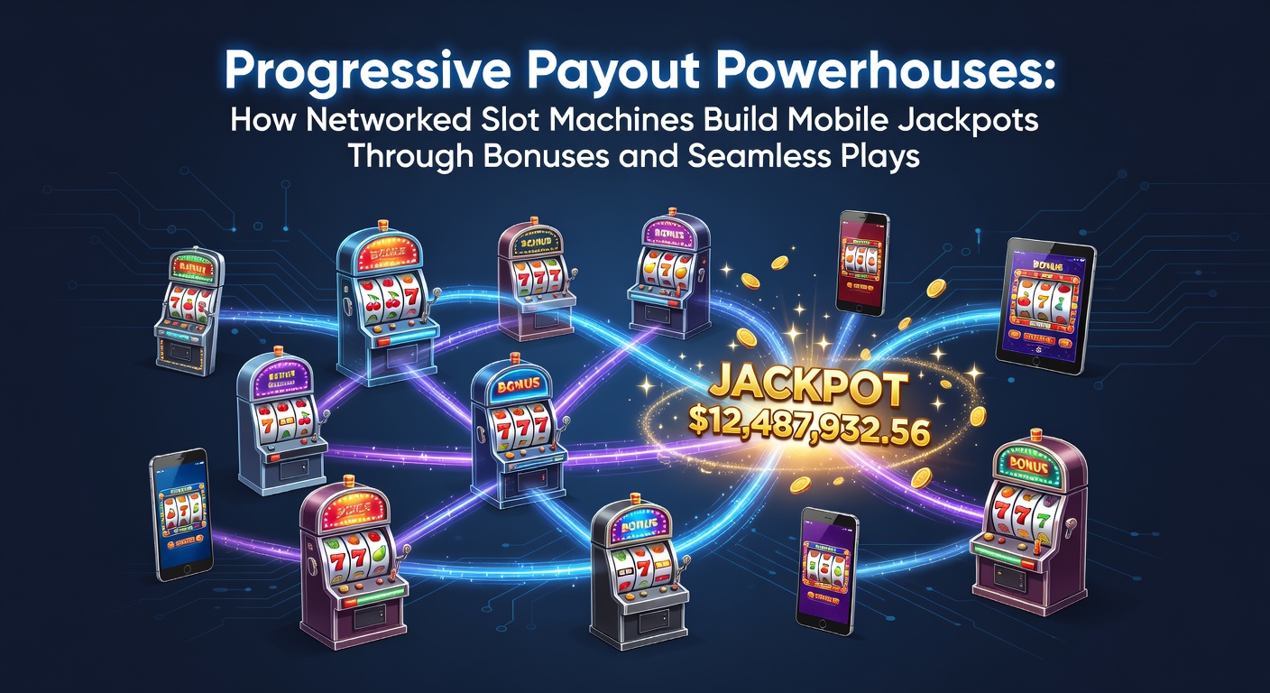 Vernette gokkasten met groeiende jackpotmeters op mobiele schermen, bonussen en spins in actie