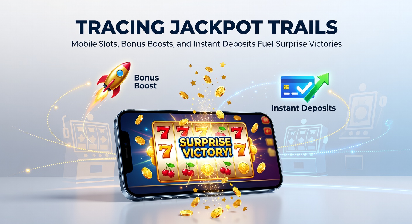 Speler viert jackpotwinst op mobiele slot met confetti en euforie op het scherm, symboliserend onverwachte overwinningen door bonussen en snelle deposits